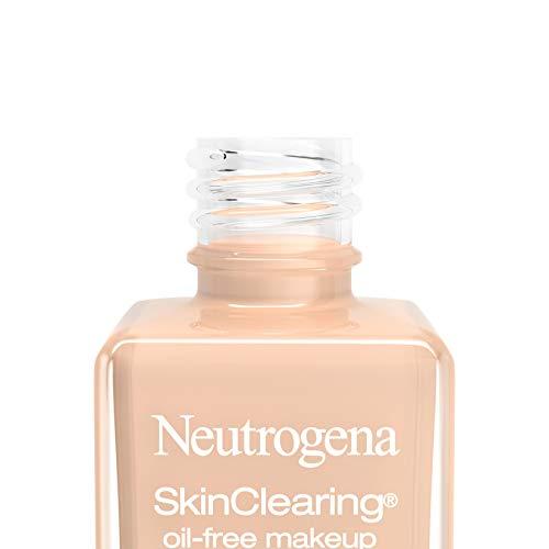 Neutrogena Neutrogena SkinClearing Oil-Free Acne and Blemish Fighting Liquid Foundation with.5% Salicylic Acid Acne Medicine, Shine Controlling Makeup for Acne Prone Skin, 40 Nude, 1 fl. oz
