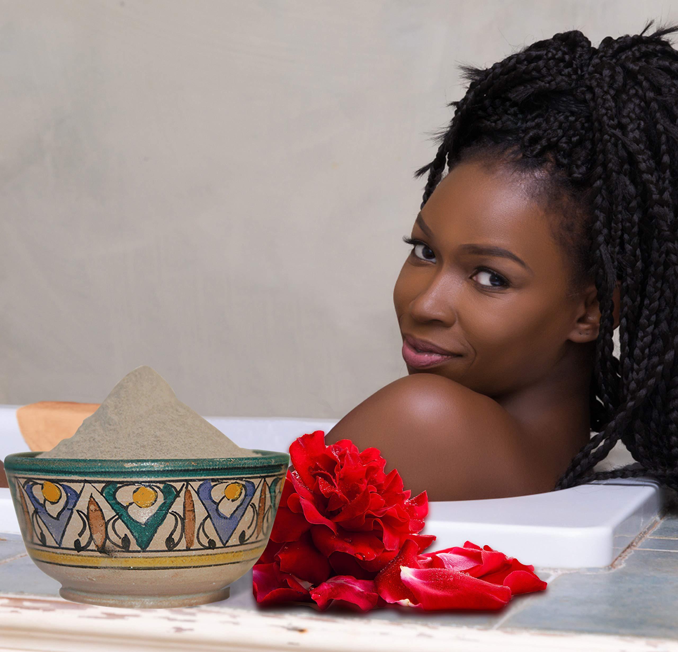 Zakia's Morocco Zakia\'s Morocco Moroccan Rhassoul Clay Mask (Rose Scented) - Organic Natural Facial Mask and Skin Care Treatment - Anti-aging Mud Mask Heals Dry & Oily Skin, Acne, Eczema & Psoriasis - 8 Oz