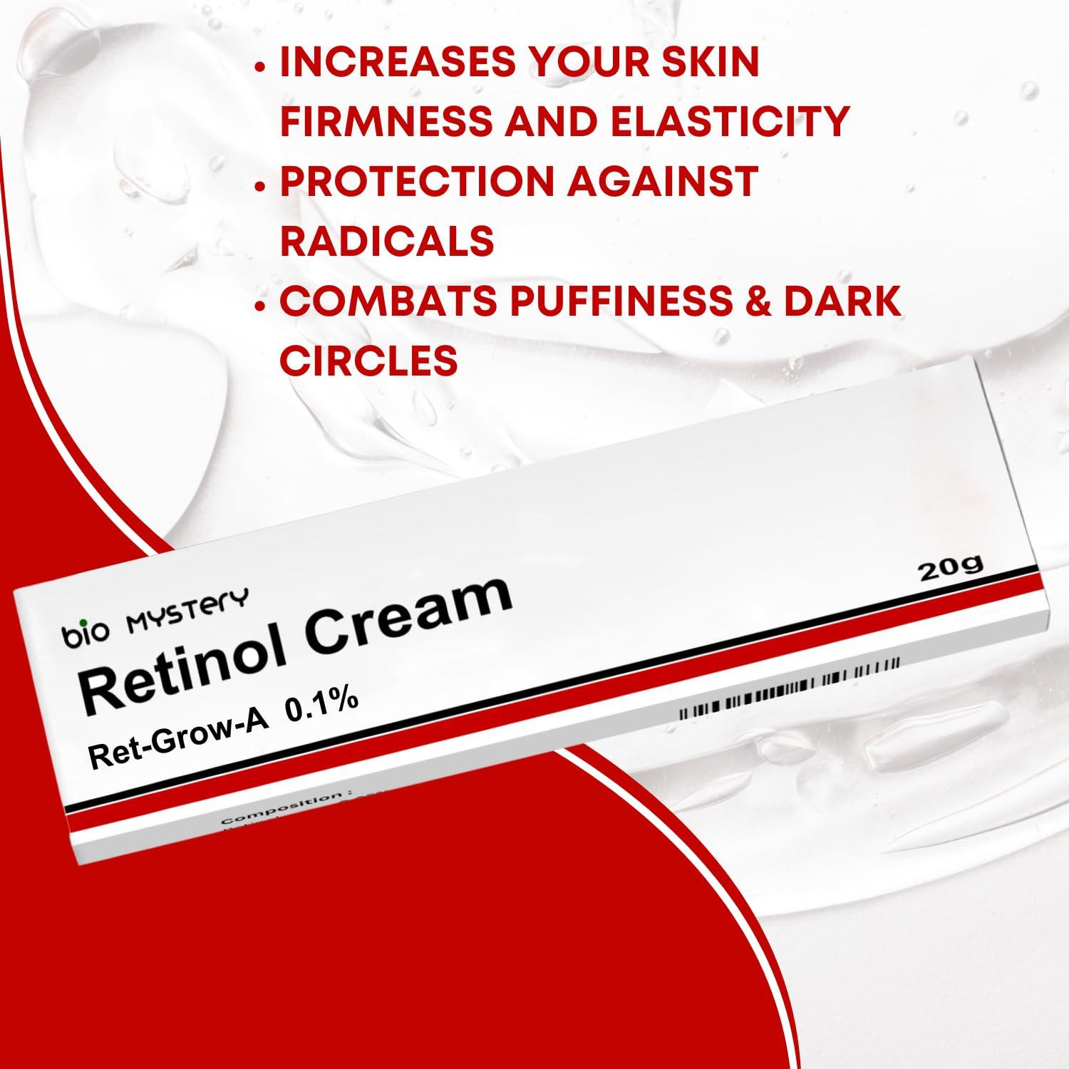 Bio Mystery Bio Mystery Retinol Cream 0.1 Vitamin A Fine Lines, Sun Spots, Anti-Aging (20 Gram / 0.7 Oz)