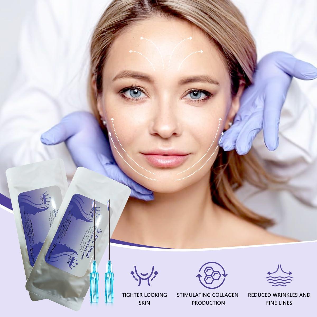 Aoru thored Pdo Cog Thread For Face Lift/Whole Body Lifts Molding Cog Thread/Pdo Cog Thread 100mm Sharp(Molding sharp 19G 100MM) (20pieces)