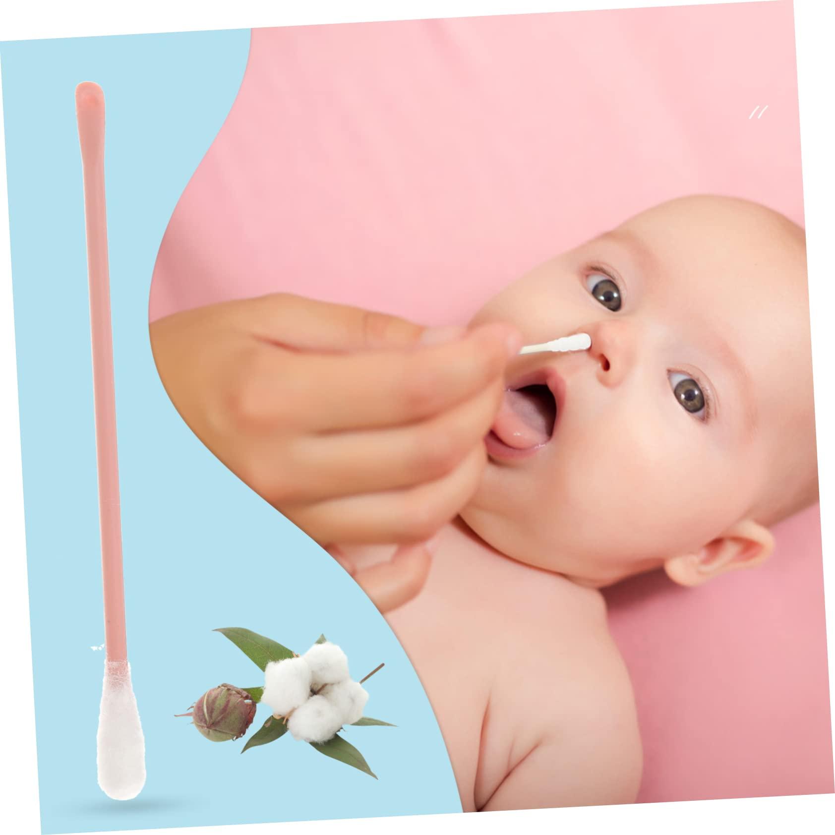 minkissy minkissy Japanese Ear Tool 80 Pack Cotton Swabs Round Box Double Tips for Ear and Makeup Cleaning