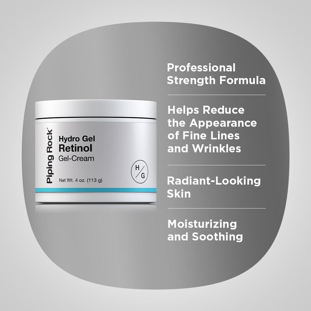 Piping Rock Piping Rock Retinol Cream for Face 4 oz | Hydro Gel Moisturizer | Skincare