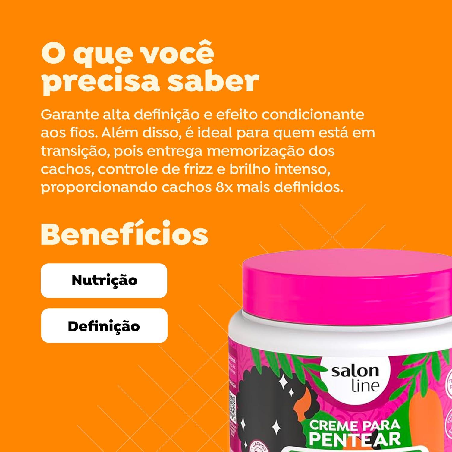 Salon Line Salon Line - Linha Creme para Pentear - Definicao Intensa 500 Gr - (Combing Cream - Intense Definition Net 17.64 Oz)