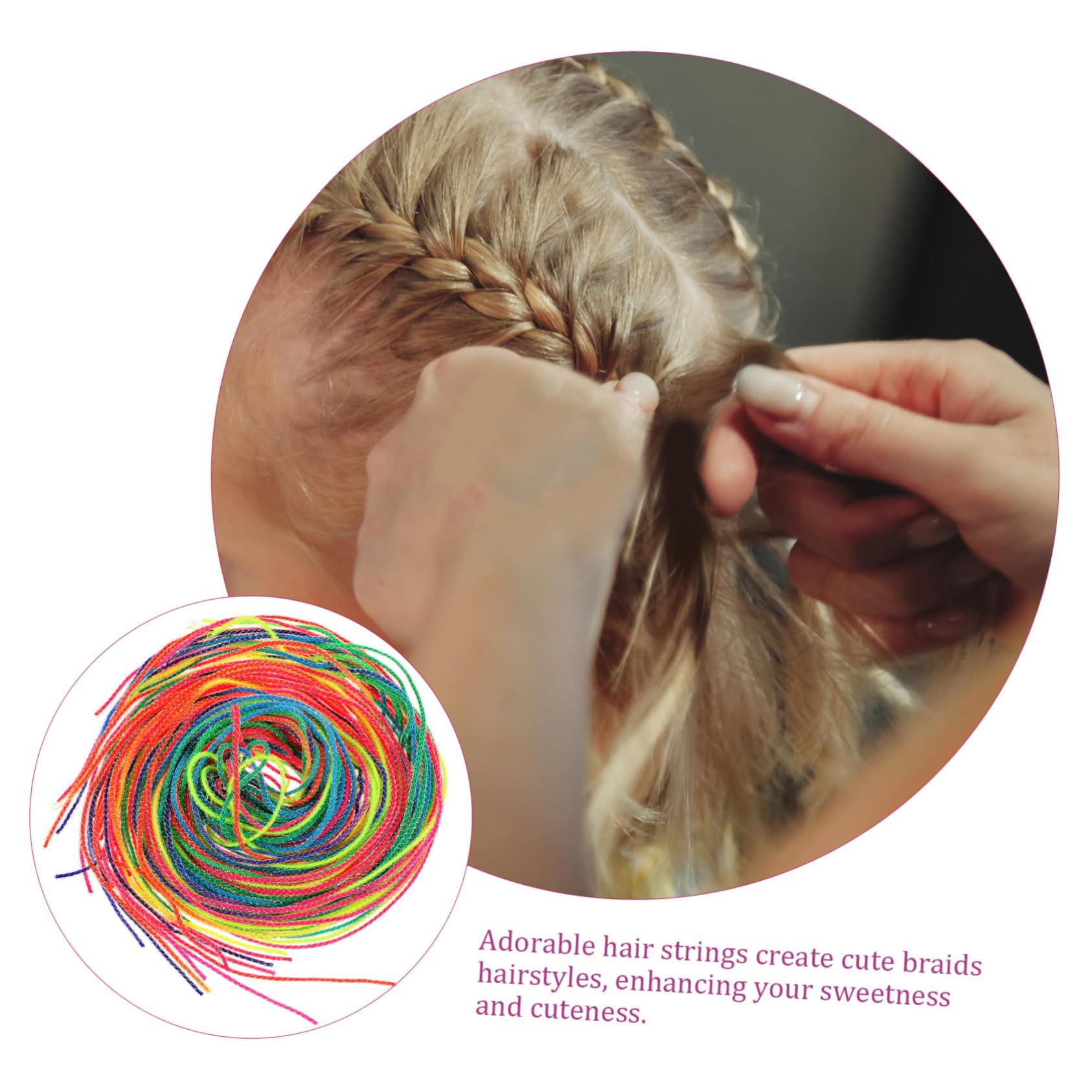 NOLITOY NOLITOY 30pcs Braiding Hair Ties String Soft Thread Rope for Women Accessories Hair Strings for Braids Hair Band Vibrant Design