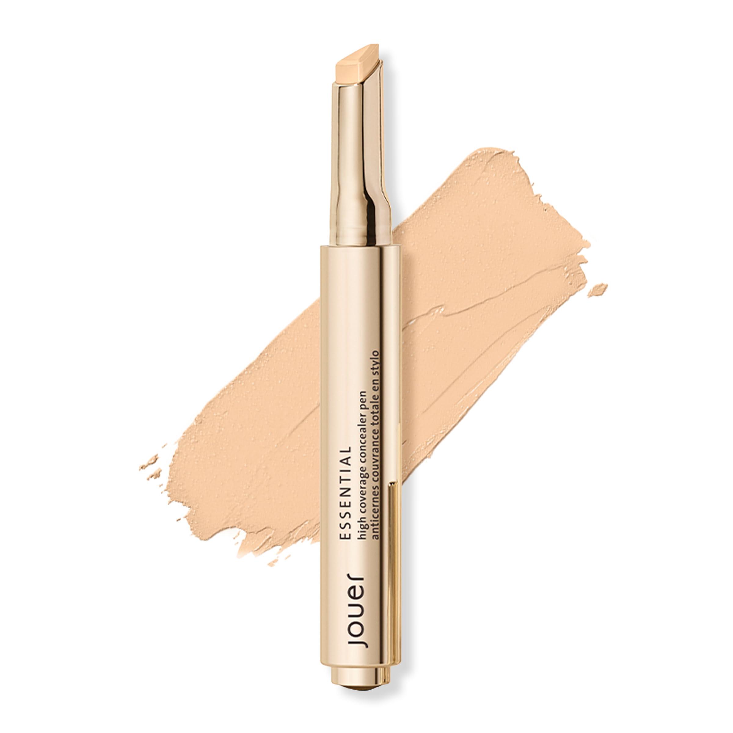 Jouer Jouer Essential High Coverage Crme Concealer Pen | Medium to Full Coverage | Healthy Ingredients | Paraben, Gluten & Cruelty Free | Vegan Friendly, Chiffon- Light skin with yellow undertones