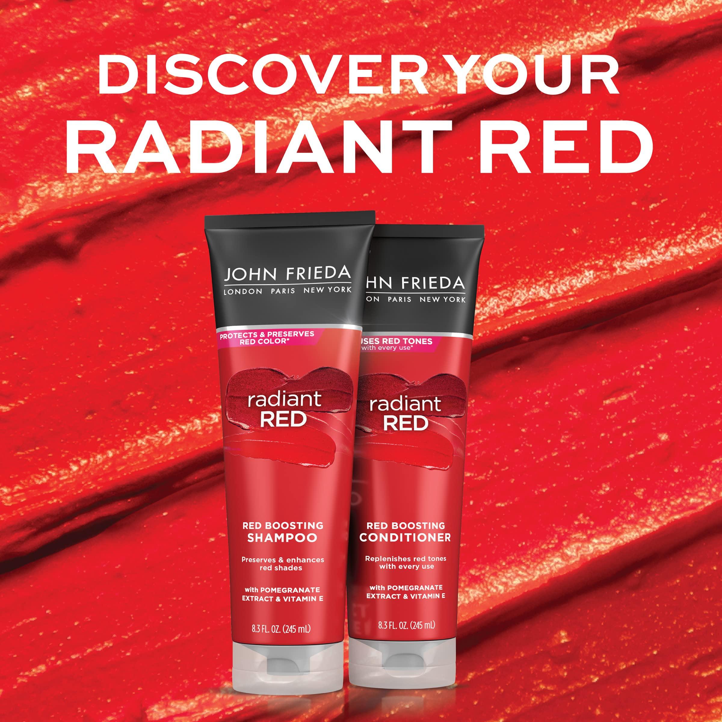 John Frieda John Frieda Radiant Red Shampoo & Conditioner Bundle, Enhancing Shampoo & Conditioner, Helps Enhance Shades, with Pomegranate and Vitamin E