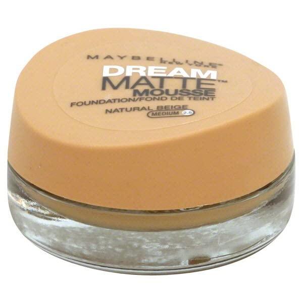 MAYBELLINE Maybelline New York Dream Matte Mousse Foundation, Natural Beige, 0.64 oz.