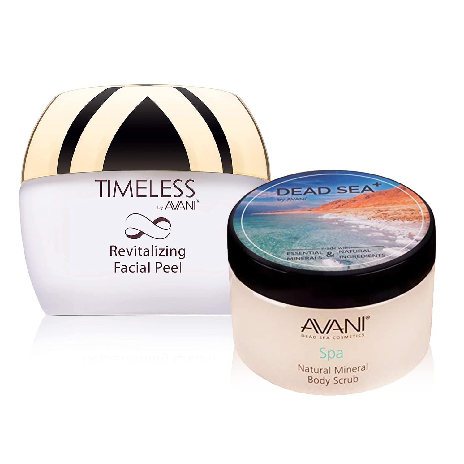 Avani AVANI Dead Sea Facial Peel and Mineral Body Scrub - Anti-Aging, Exfoliating for All Skin Types