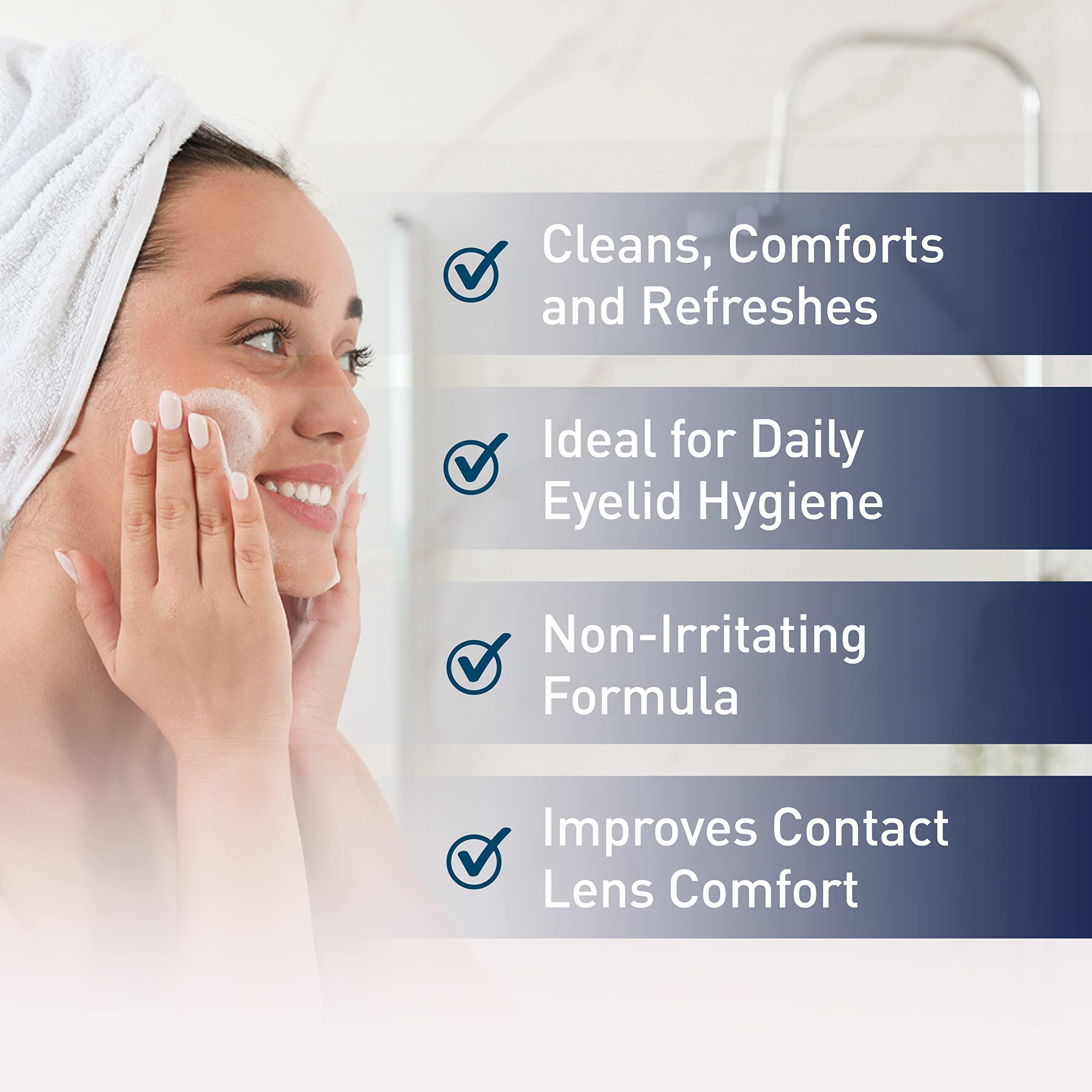 OCuSOFT OCuSOFT Lid Scrub Original Compliance Kit - Instant Foaming Eyelid Scrub & Lint-Free Wipes - Daily Eyelid Kit to Remove Oil, Dust, Pollen & Eye Makeup - 1.68 fl oz & 100 Dry Pads