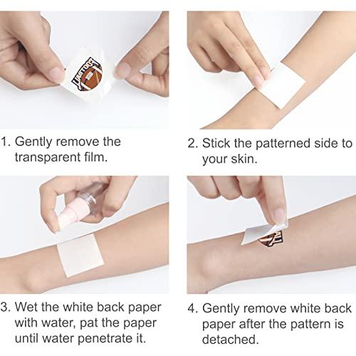 ?? Womaha 30 Sheets Tunisia Temporary Tattoos for Kids Football Temporary Face Tattoos