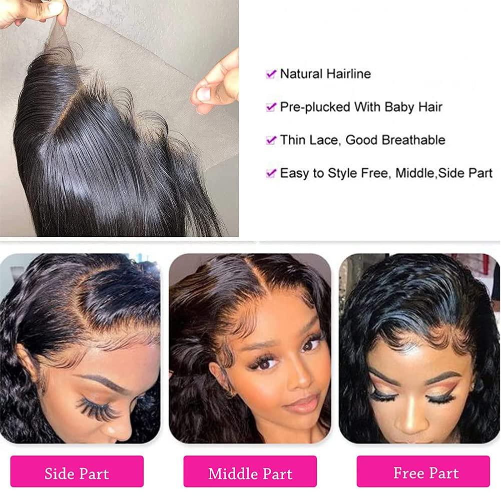 JARAMA 10 Inch 13x4 HD Lace Frontal Closure 100% Brazilian Virgin Human Hair Body Wave Ear to Ear Transparent Lace Frontal Pre Plucked with Baby Hair