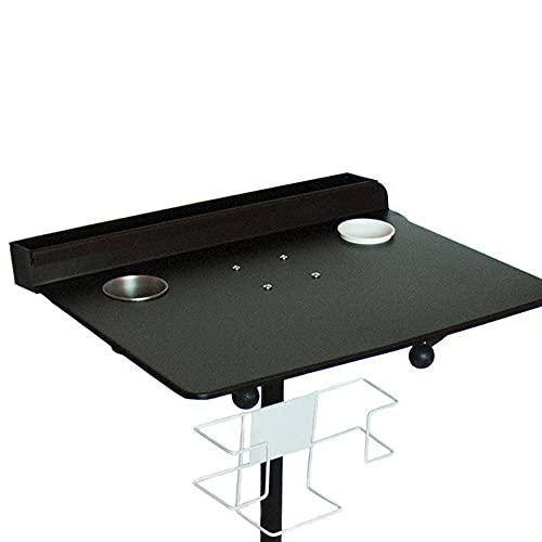 LiFuJunDong Adjustable Tattoo Work Station Arm Rest Stand Iron Tattoo Display Stand Workstation Fixed Desktop With Removable Back Tray For Salon, Studio, Shop, Beauty Salon, 61-107cm Black