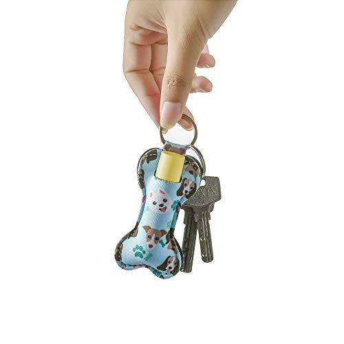 Beautyflier Beautyflier Neoprene Chapstick Lipstick Keychain Holder (Dog Pattern)