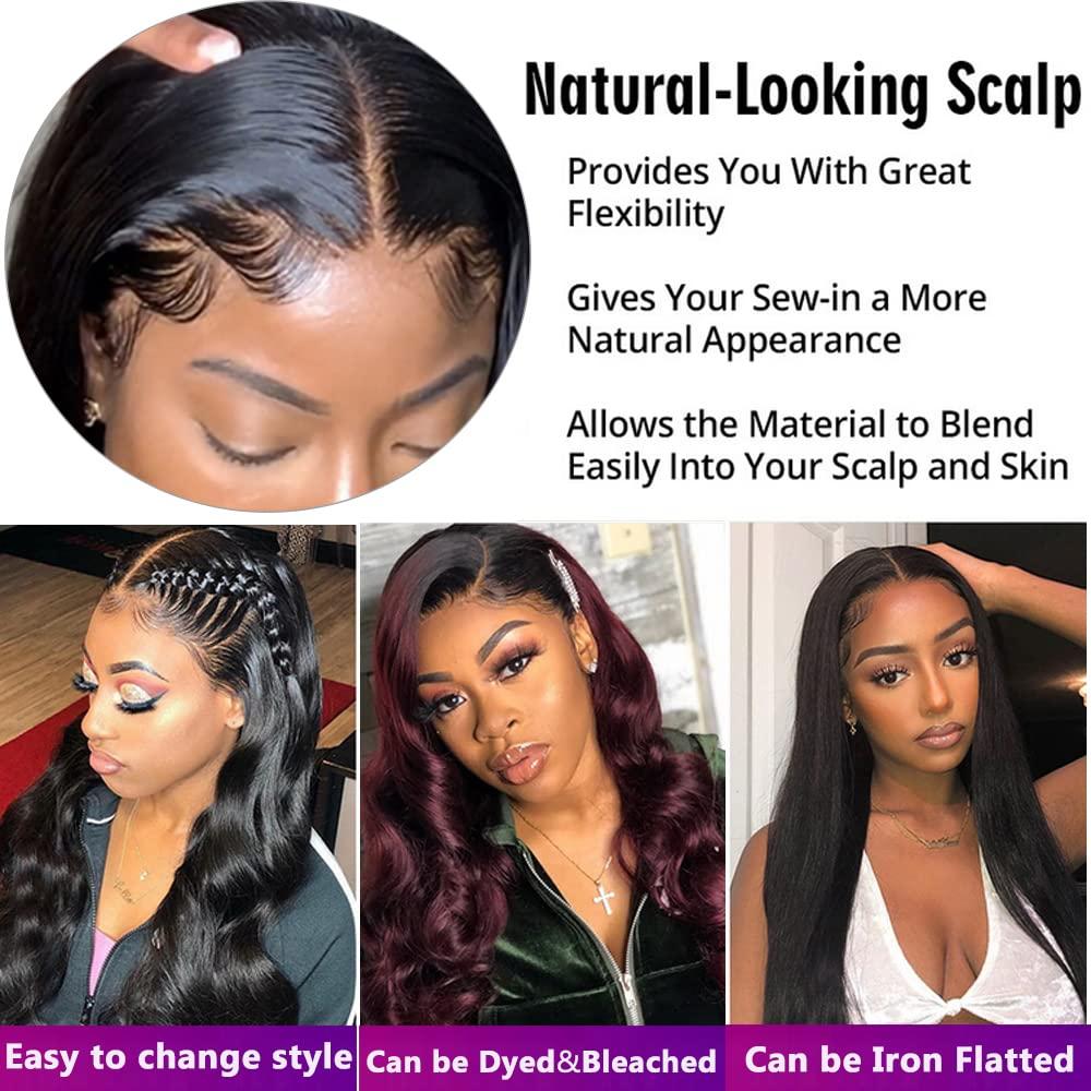 UDesire UDesire Body Wave Lace Closure 4x4 Free Part Closure Human Hair Brazilian Virgin 100% Unprocessed Human Hair Lace Closure Natural Black Color with Baby Hair(18inch