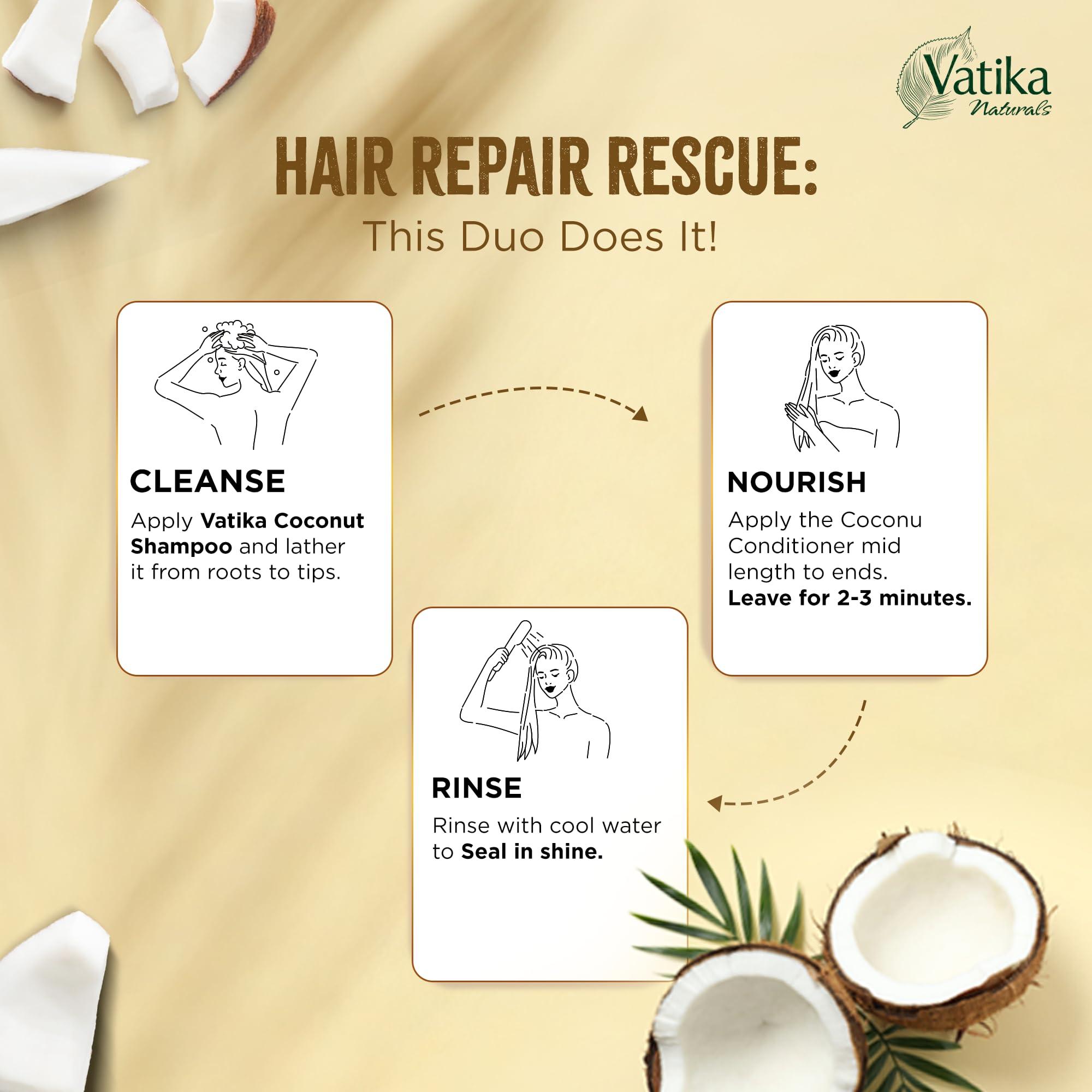 Vatika Naturals Dabur Vatika Naturals Shampoo and Conditioner Set (Coconut)