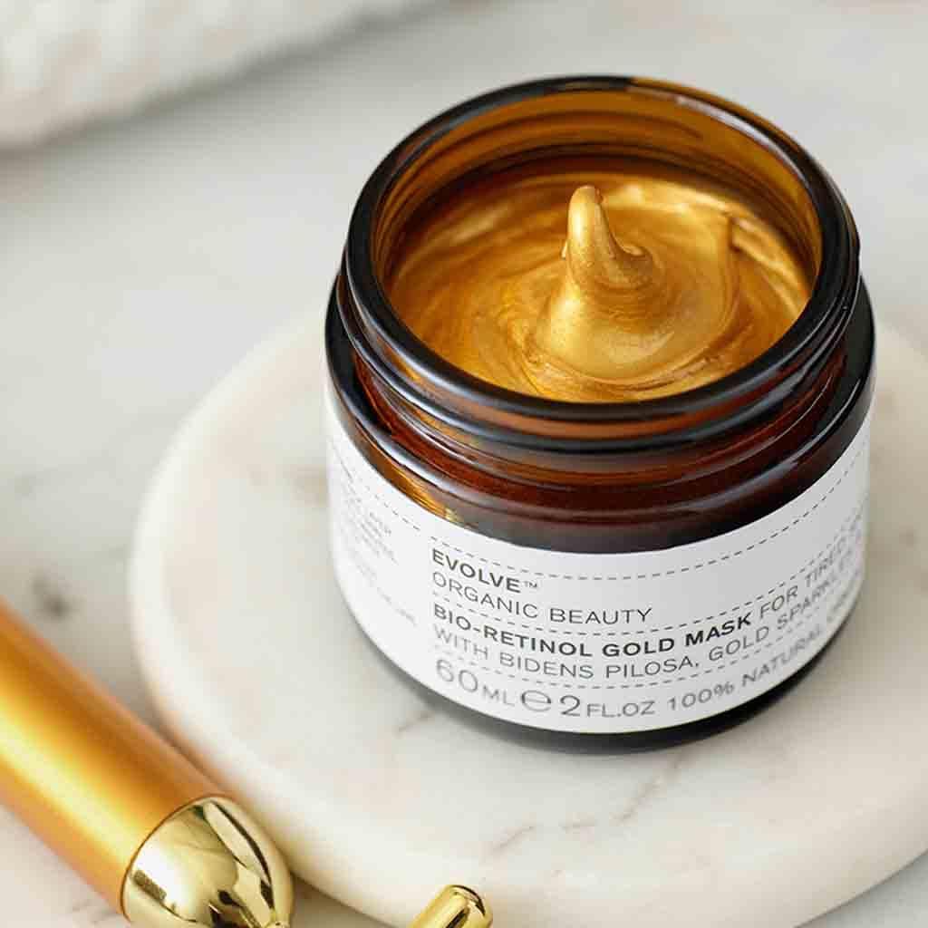 Evolve Organic Beauty Evolve Organic Beauty - Natural Bio-Retinol Gold Face Mask | Small-Batch, Vegan Clean Beauty (2 oz | 60 mL) Packaging May Vary