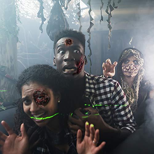 Afflano Special Effects FX Halloween Makeup Set,Afflano Nose & Scar Wax 60g+Coagulated Blood+Stipple Sponge*3+Spatula+Skin Wax Extension Oil,Festival Stage Theatrical Wound Modeling Scar-for Black Skin-12 Kit