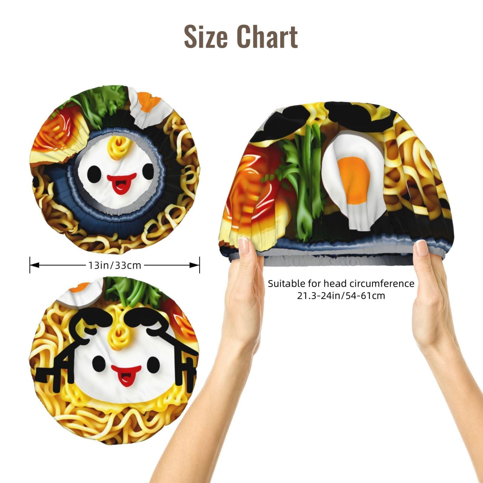 HGFVY Double Layer Reversible Hair Wrap Satin Sleep Egg Cup Noodle Ramen Cap Bonnet for Braid Curly Hair Satin Bonnet Black