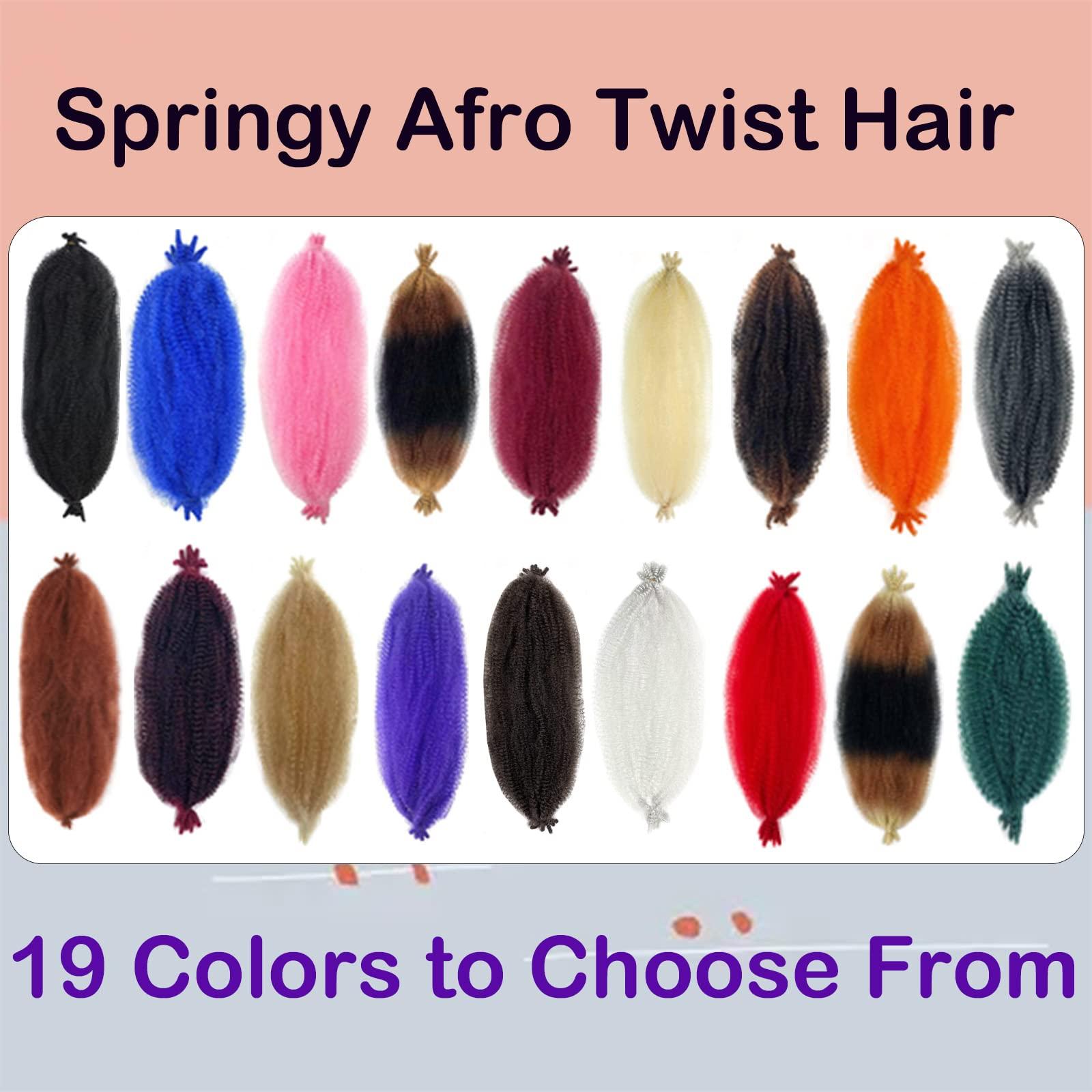 poetically Marley Twist Braiding Hair 16 Inch Pre-Separated Springy Afro Twist Hair 8 packs Wrapping Hair for Soft Locs Afro Twist Crochet Hair Braids Spring Twist for Black Women(16 Inch, T1B/BUG#)
