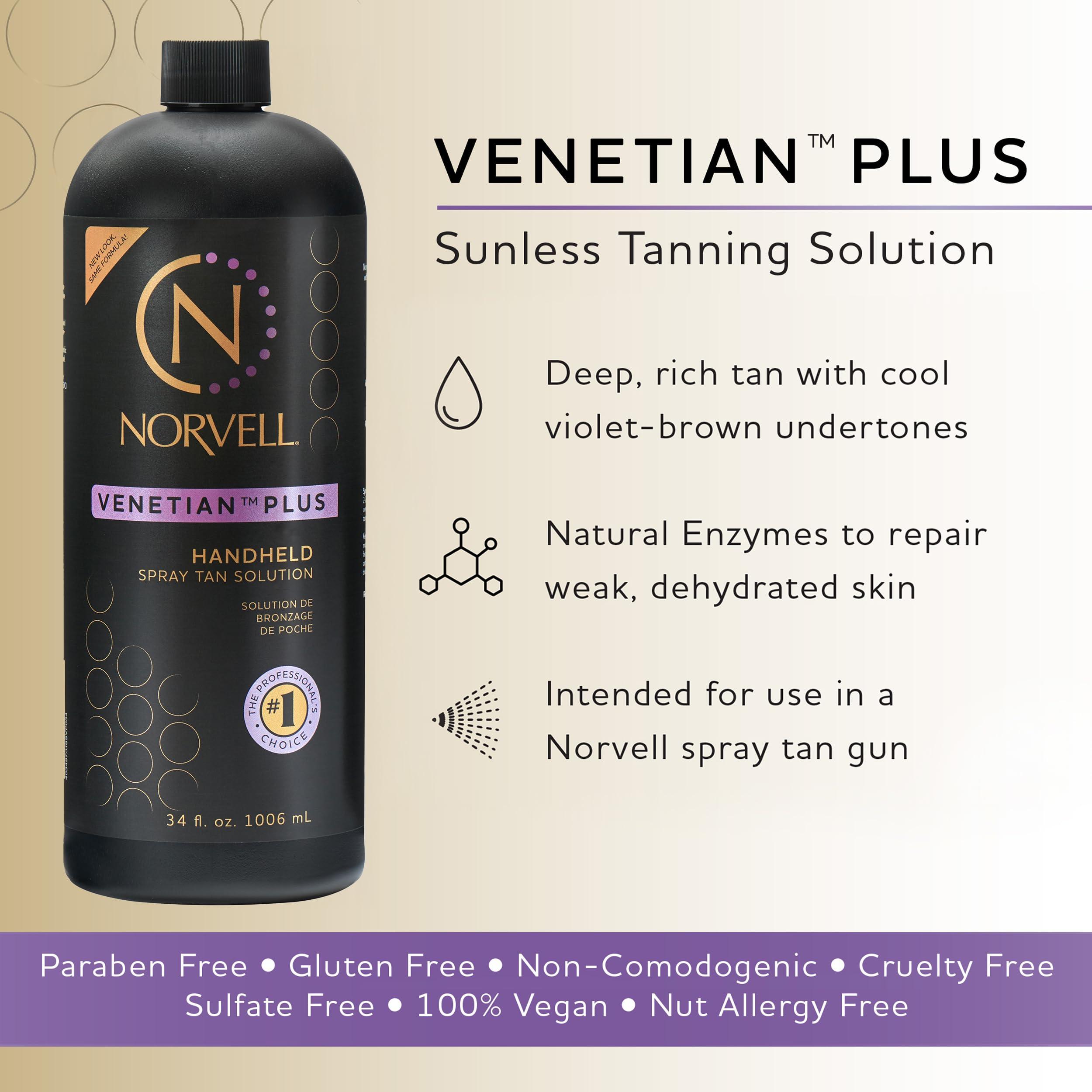 Norvell Norvell Premium Professional Sunless Tanning Spray Tan Solution - Venetian Plus, 1 Liter