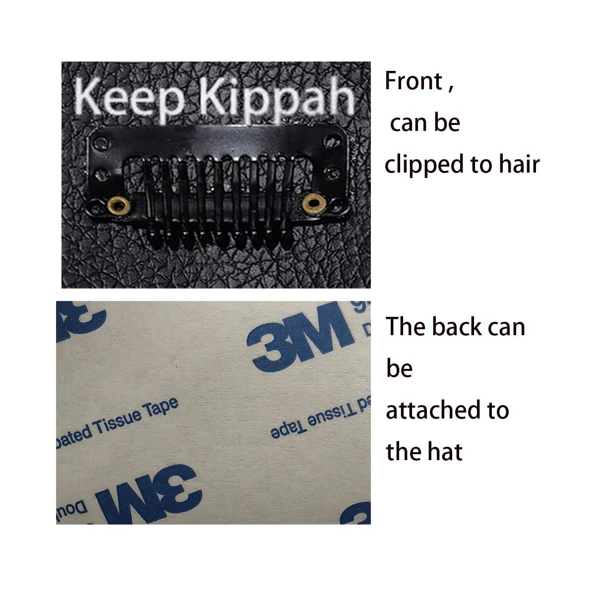Rooherd Rooherd Keep-kippah clips Hair Clip Set: 6pairs yamaka jewish hat kippah for men yarmulke clips combs for kids adhesive with clips built in side12 pairs, Black