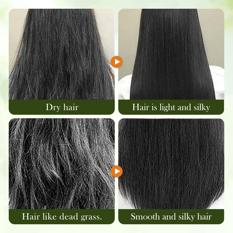 Generic Generic Olive oil repair, smooth and nourishing hair mask, silky and glossy baked oil cream hair conditioner17.63oz 500ml, Clear