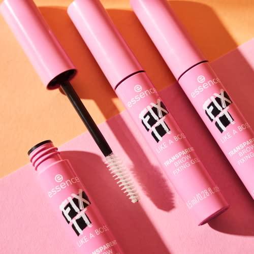 essence cosmetics essence | Fix It Like A Boss Transparent Brow Fixing Gel | Long Lasting, Fast Drying Brow Sculpting Gel | Free From Oil, Parabens, & Microplastic Particles | Vegan & Cruelty Free