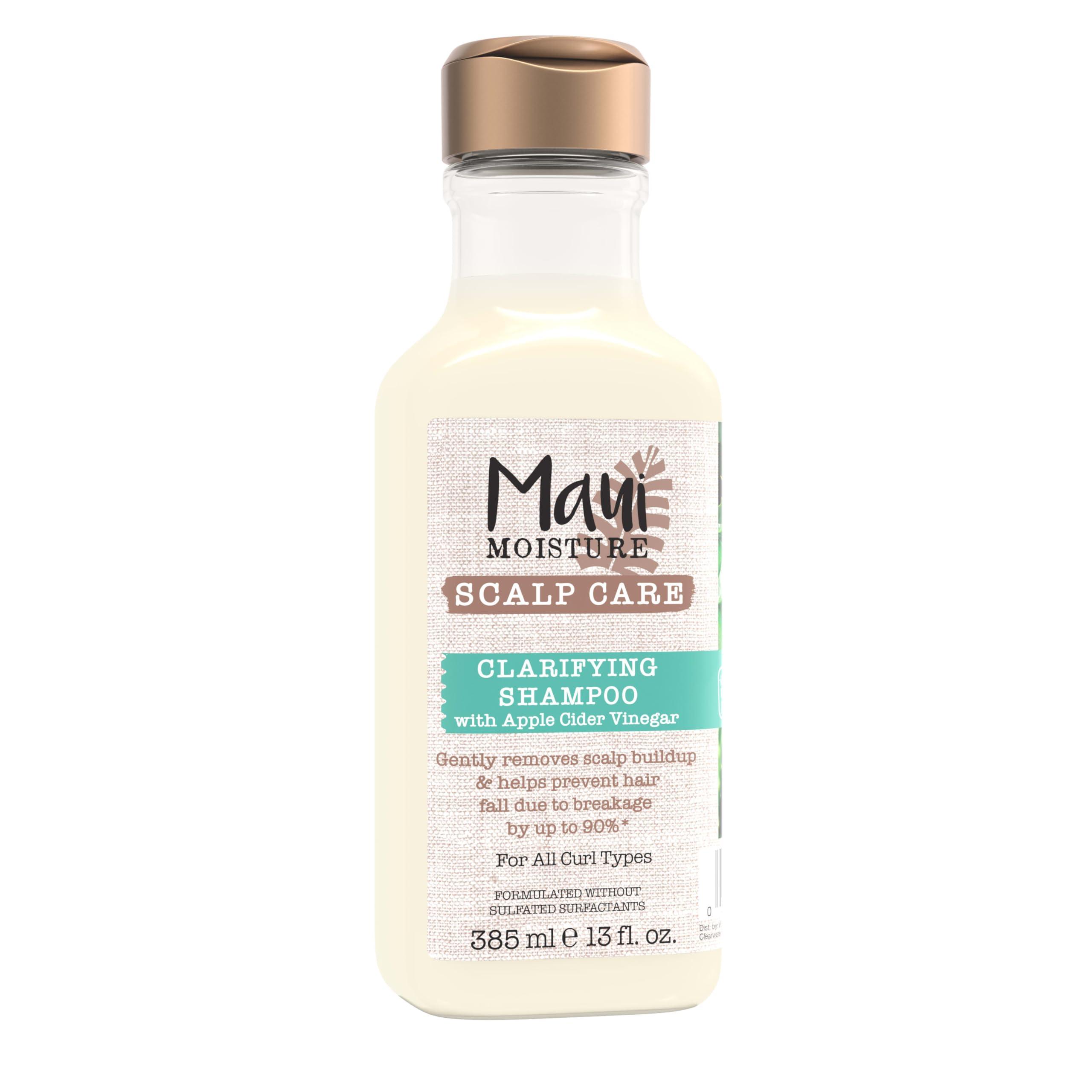 Maui Moisture Maui Moisture Scalp Care Clarifying Shampoo, Apple Cider Vinegar Curly Hair Shampoo Moisturizes & Removes Scalp Build-Up, Sulfate-Free Surfactants, 13 fl. oz