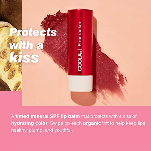 Coola COOLA Organic Mineral Sunscreen Tinted Lip Balm, Lip Care for Daily Protection, Broad Spectrum SPF 30, Firecracker, 0.15 Fl Oz