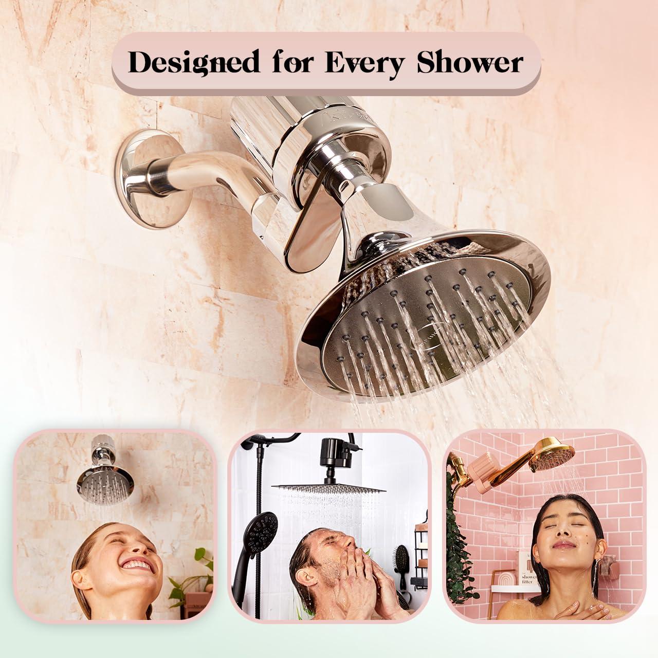 Kitsch Kitsch Rice Bar Shampoo and Conditioner Combo and Shower Filter (Chrome) Bundle with Discount