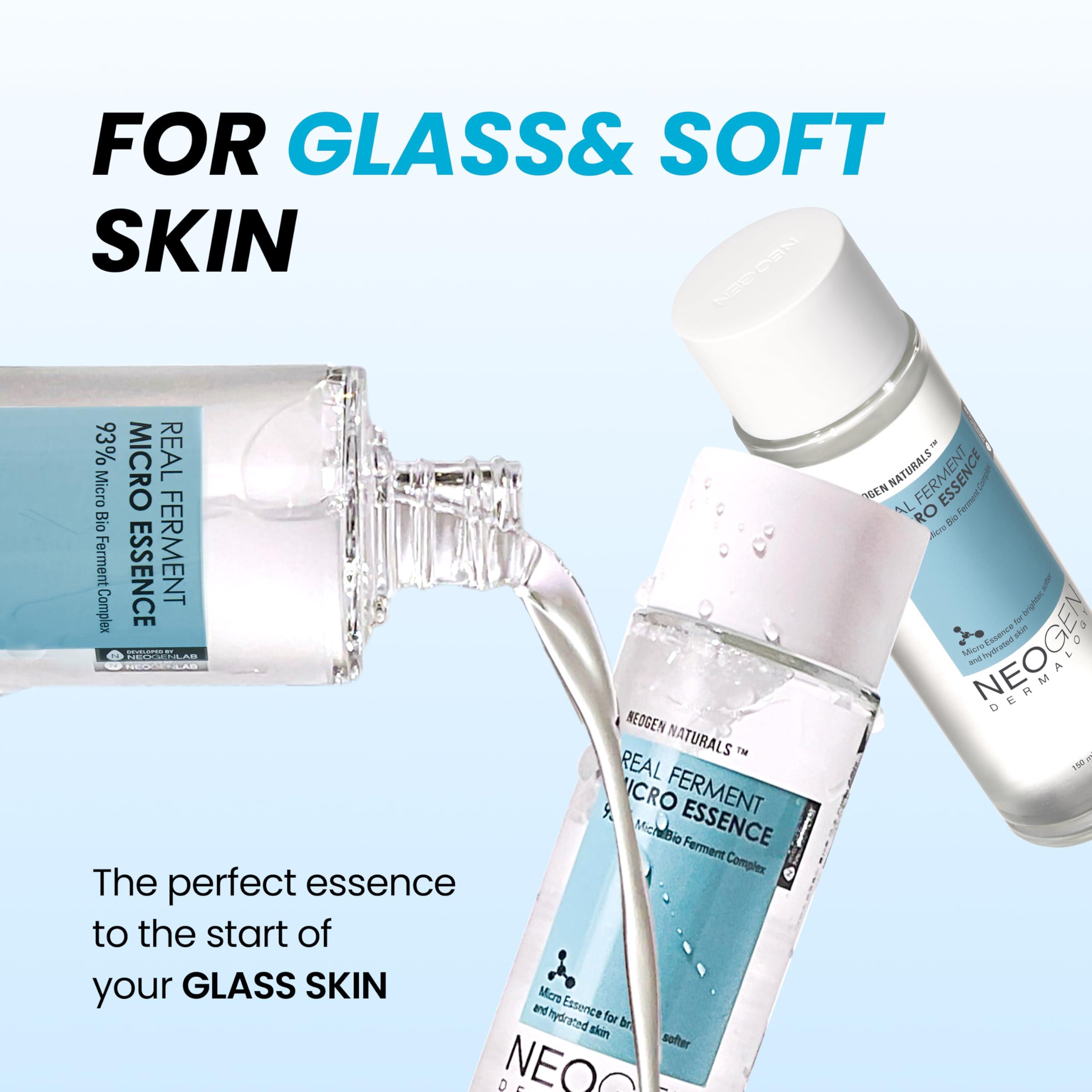 DERMALOGY by NEOGENLAB NEOGEN DERMALOGY Real Ferment Micro Essence 5.07 Fl Oz (150ml) - 93% Naturally Fermented Facial Essence, Instantly Hydrates and Delivers Healthy Supple Skin - Korean Skin Care