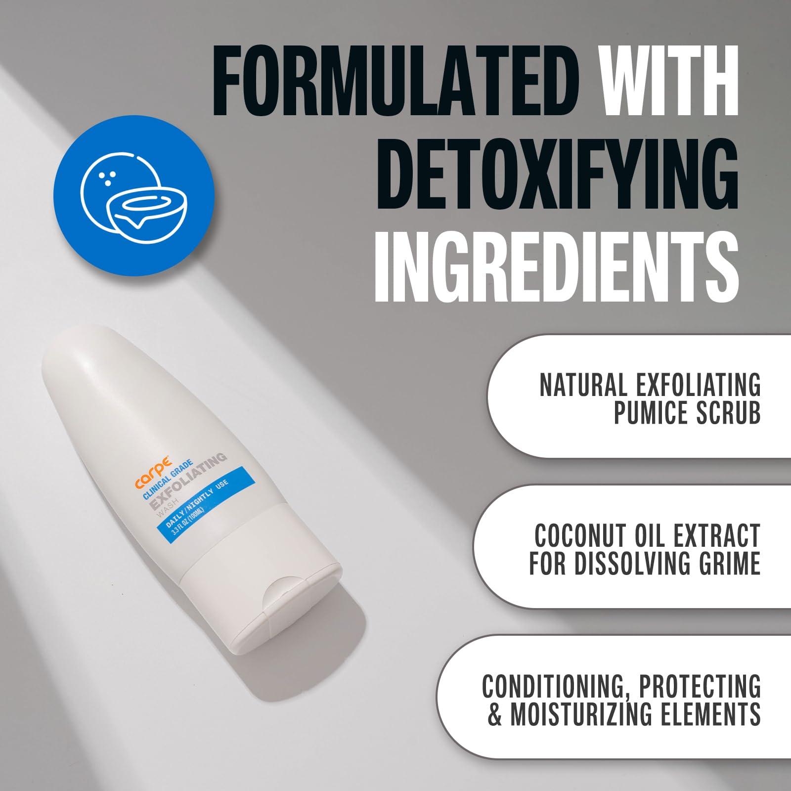 Carpe Carpe Exfoliating Underarm Scrub with Odor Protection, Underarm Exfoliator to Improve Deodorant Performance - Energizing Minty Fresh Smell - Armpit Scrub for Women and Men (2 Pack)