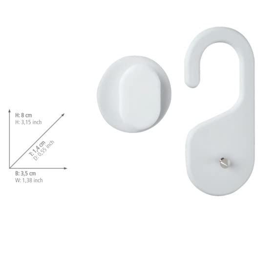 WENKO WENKO Shampoo Bottle Holder Polypropylene White 3.5 x 8 x 1.4 cm