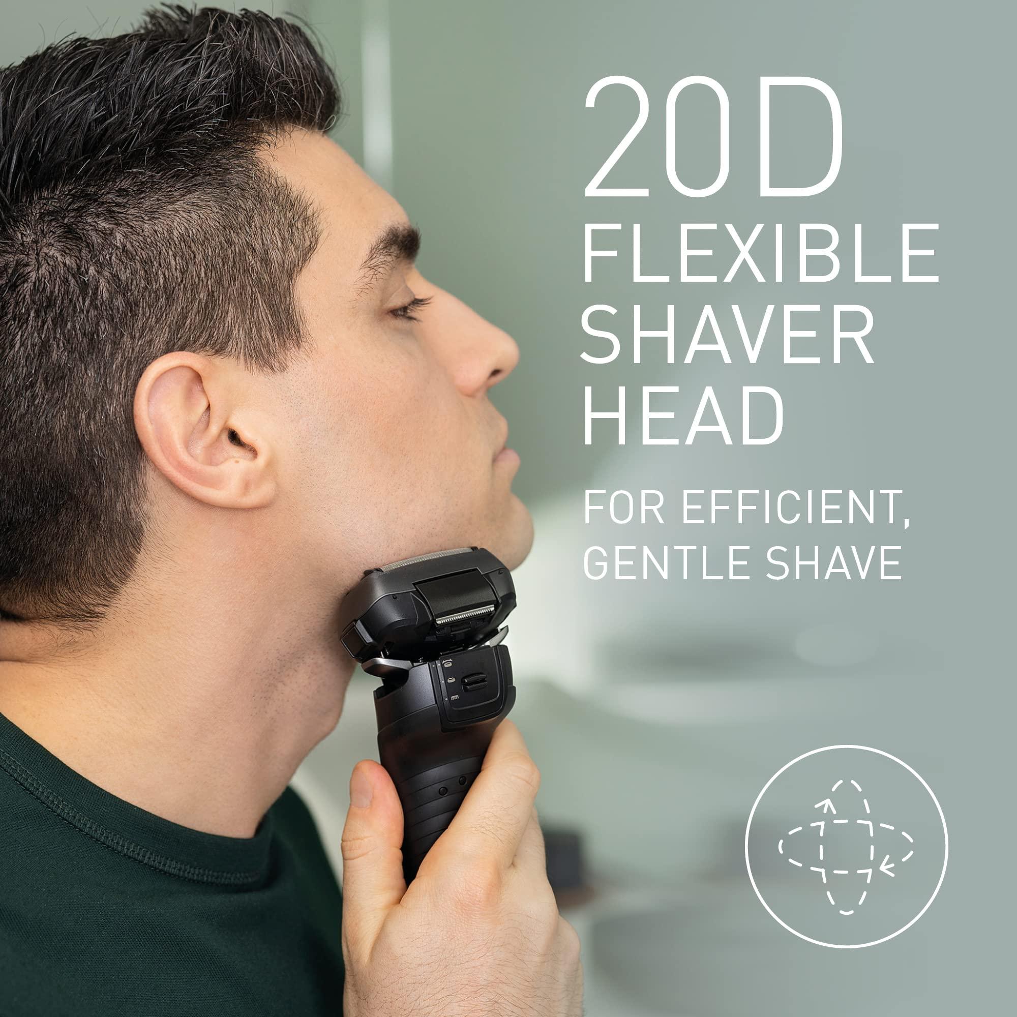 Panasonic Panasonic ES-LV6U Series 900 Premium Wet/Dry Electric Shaver 5-Way Shaving Head with Linear Motor, Black