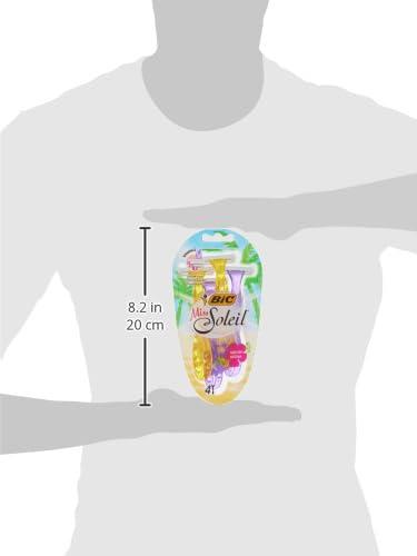 BIC BIC Miss Soleil disposable razors for women, 3 x 4 pack of disposable razors with 3 blades each, with vitamin E for a gentle shave, special edition