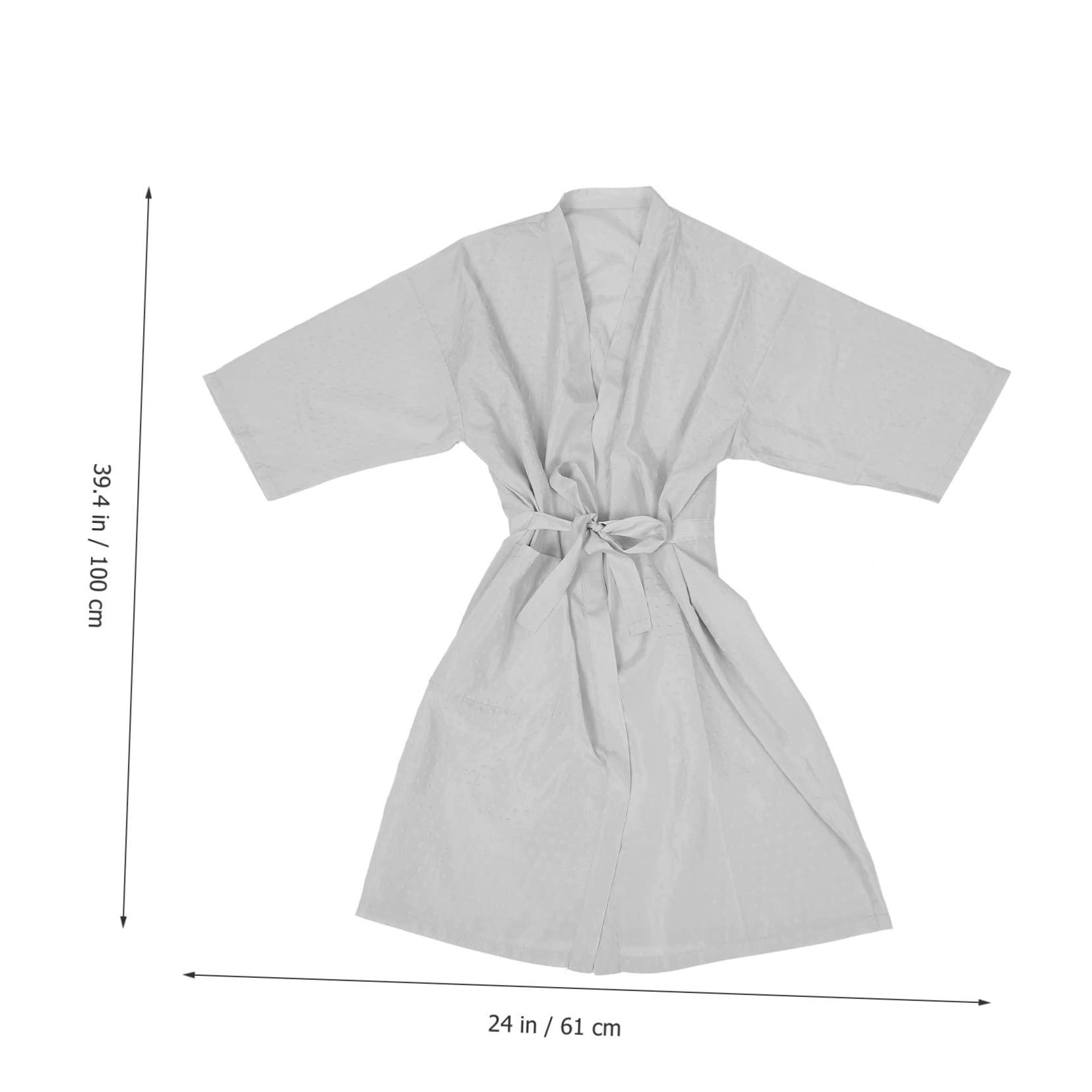 MERRYHAPY MERRYHAPY Beauty Salon Gown Barber Brush Hair Salon Protective Apron Hair Scissors Trimmer Salon Apron Spa Robe Hair Salon Work Clothes Barber Equipment Bathrobe Barber Apron Grey Filament