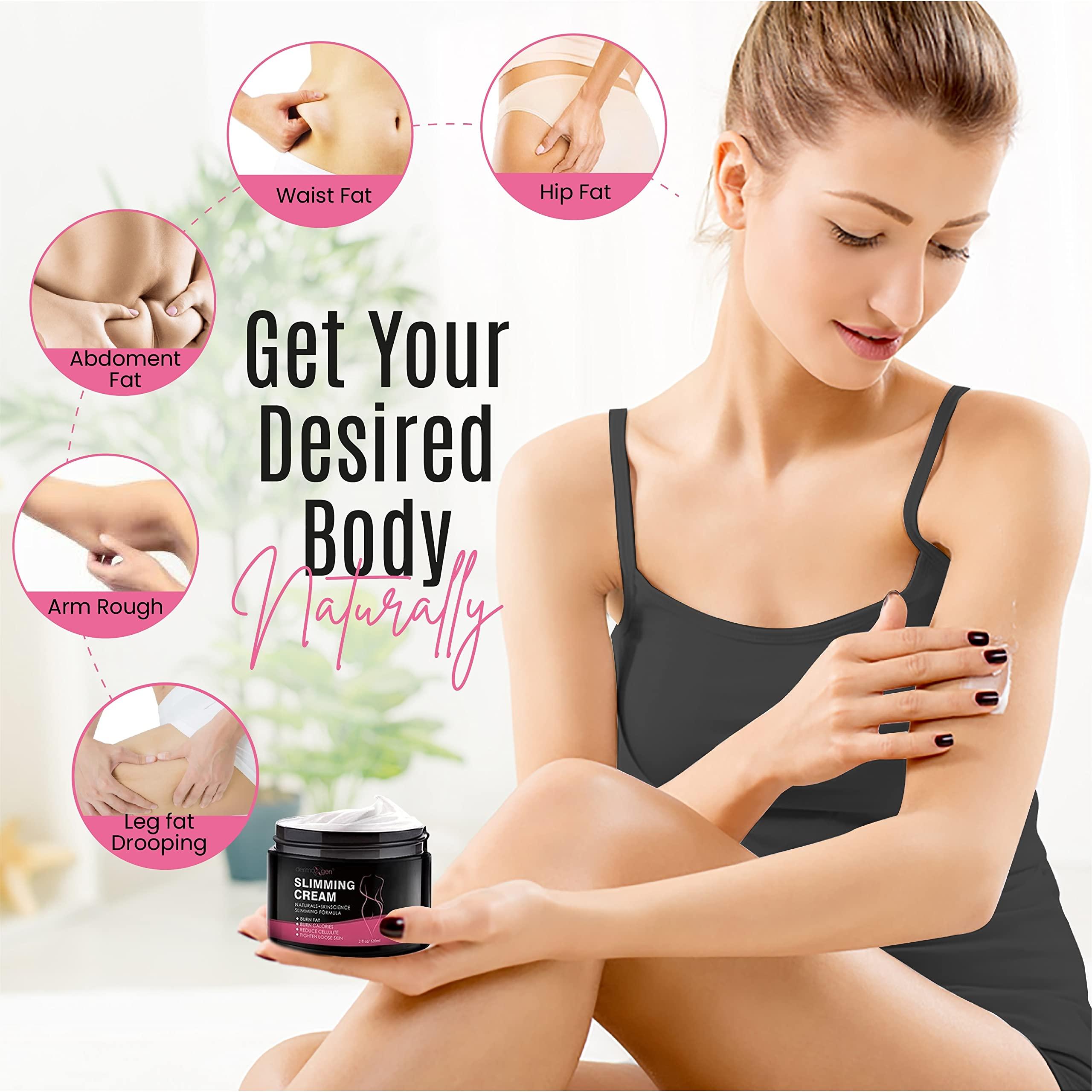 DERMAXGEN Dermaxgen Slimming Cream For Tummy, Abdomen, Belly and Waist Firming Cream - 100% ORGANIC NATURAL Anti Cellulite Cream - Natural Ingredients