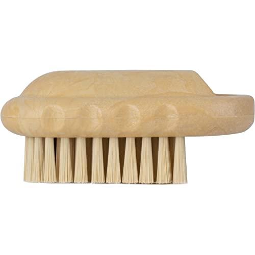 SPARTA SPARTA Nail Scrub Brush Commercial-Grade, Heavy-Duty Hand and Fingernail Brush with Stiff Bristles for Gardeners, Mechanics, And Foodservice Personnel, Plastic, 5 Inches, Tan