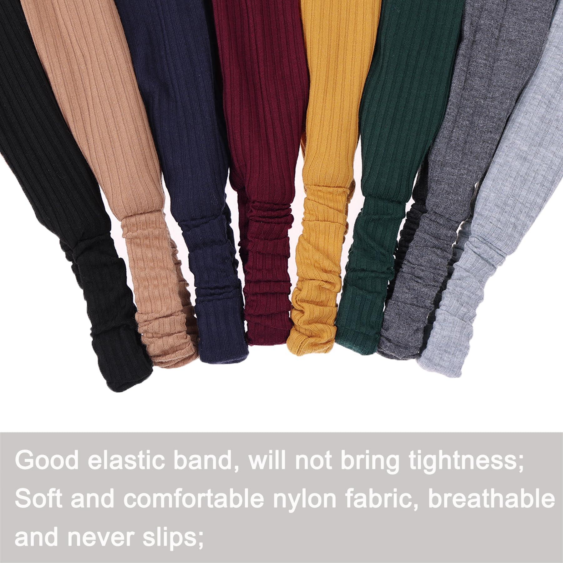 XTREND XTREND 8 Pcs Headbands for Women Twist Cross Knotted Elastic Head Hair Bands Yoga Workout Headbands Non-Slip Soft Headbands Solid Color Head Band Simple Versatile Hair Accessory Headbands