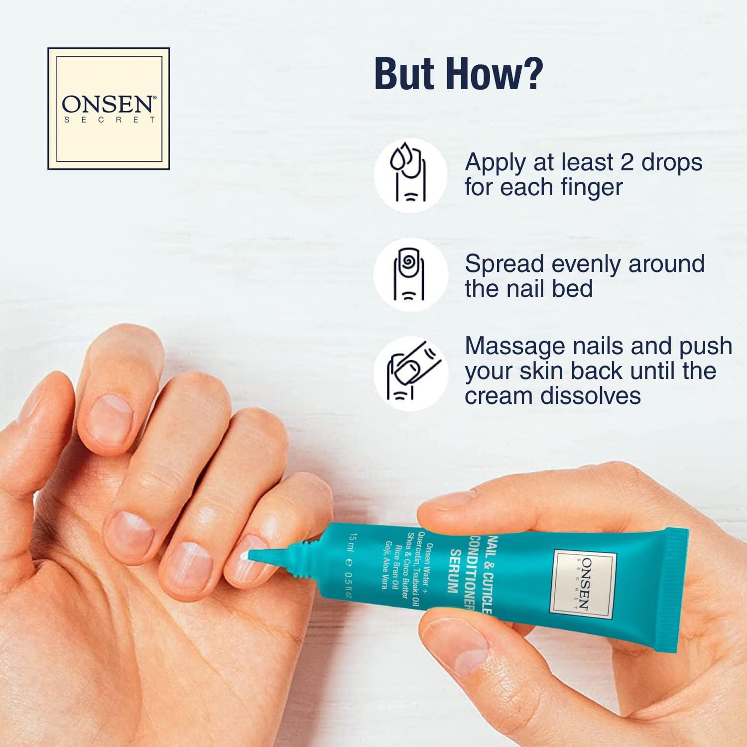 Onsen Secret Onsen Secret Nail Reboot Duo - Treatment for Damaged Nails - Natural Nail Care & Cuticle Repair - Visible Results For Perfect Nails, Cuticle Conditioner Cream 15ml & Nail Reboot Oil 10ml