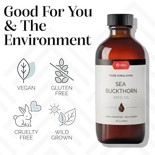 sibu sibu Premium Himalayan Sea Buckthorn Seed Oil, 4 oz