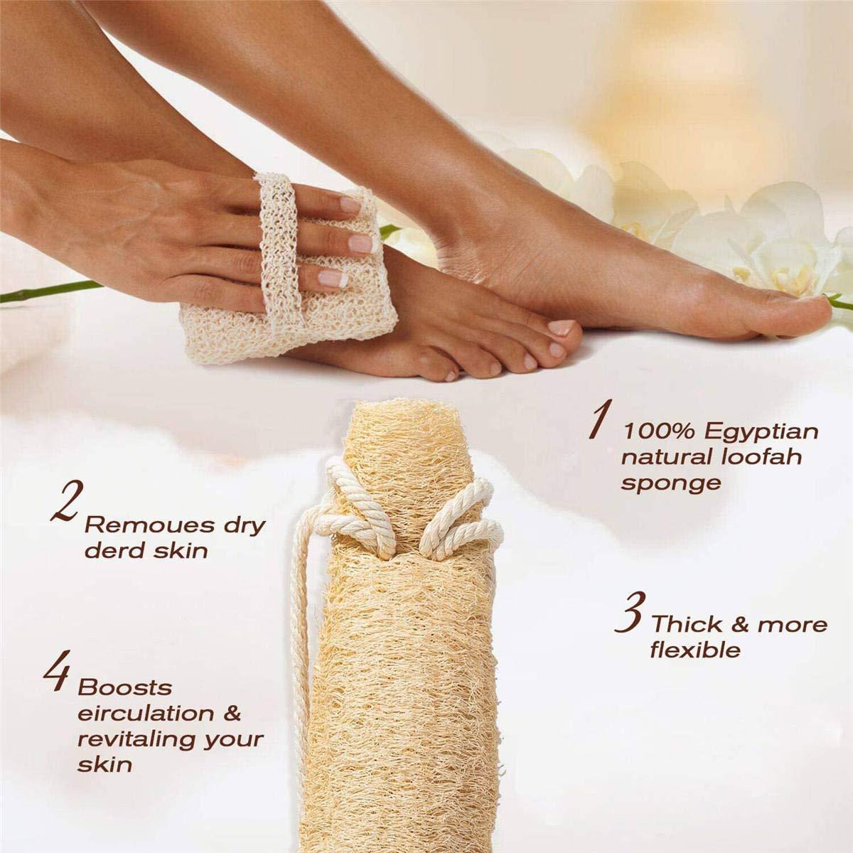 AnHua AnHua 1Pc Natural entire root Loofah bath towel Luffa sponge customize cleanner soap bath skin brush scrubber spongy Clean tool