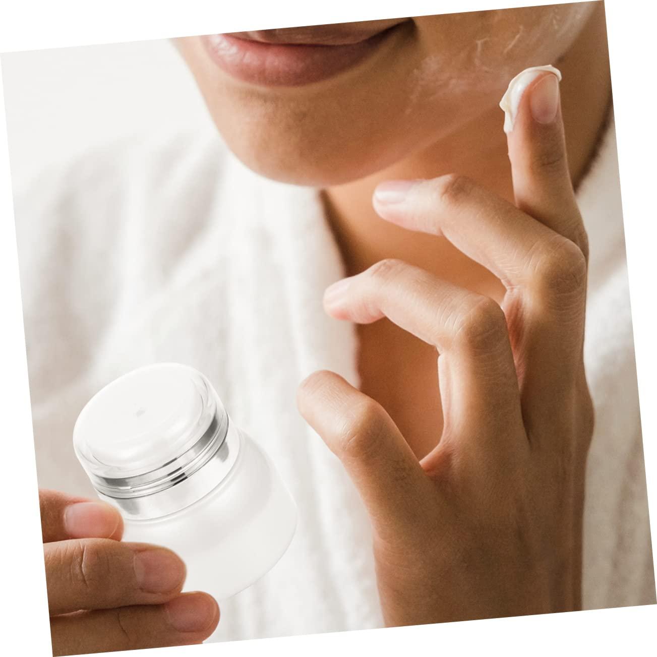 PAMINGONO PAMINGONO Cream Bottle Cosmetic Jars Cream Sample Bottles Lotion Containers Portable Face Brush Cleansing Refillable Airless Pump Bottles Empty Cosmetic Bottles Vacuum Container Acrylic Acid