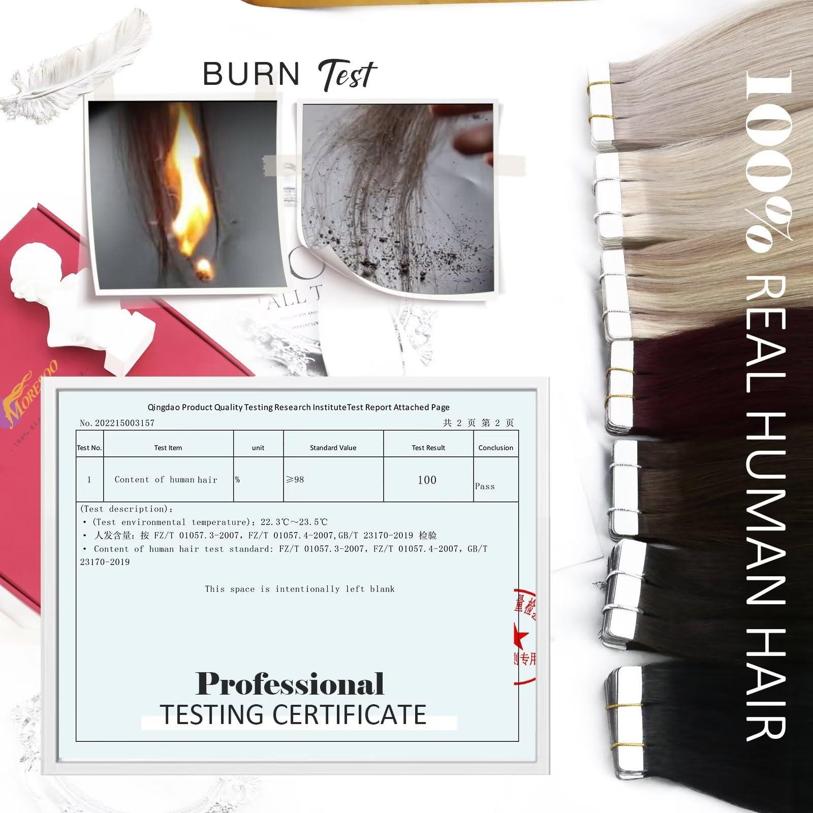 Moresoo Moresoo Tape in Hair Extensions Human Hair 24 Inch 40Pcs Natural Black Hair Extensions Human Hair Tape in 100g Seamless Invisible Tape in Hair Extensions Human Hair #1B