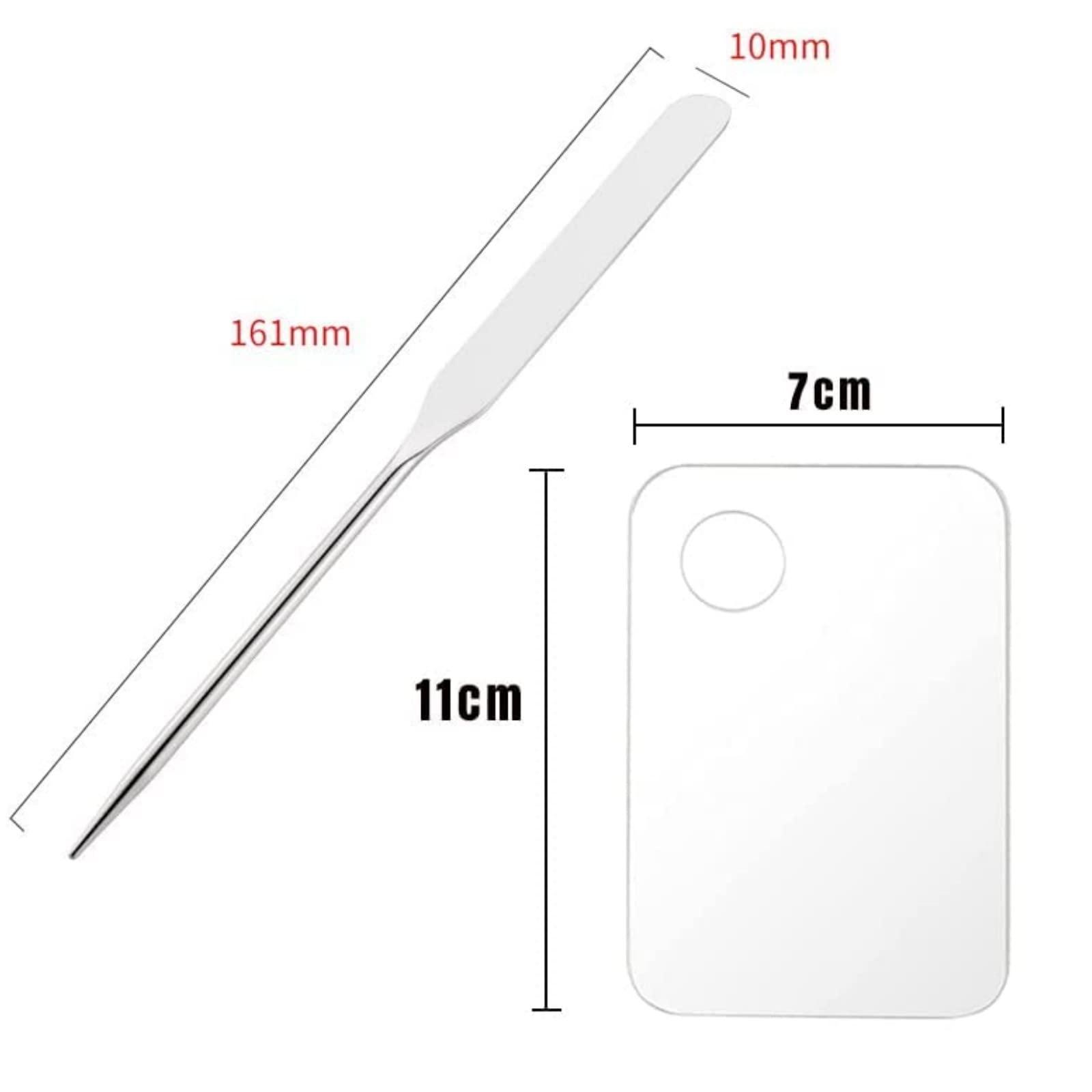 Generic Korean Picasso Makeup Spatula and Sponge Set,Korean Makeup Make Up Spatula Tool,Professional Facial Makeup Tools( Rectangle Palette+Spatula)