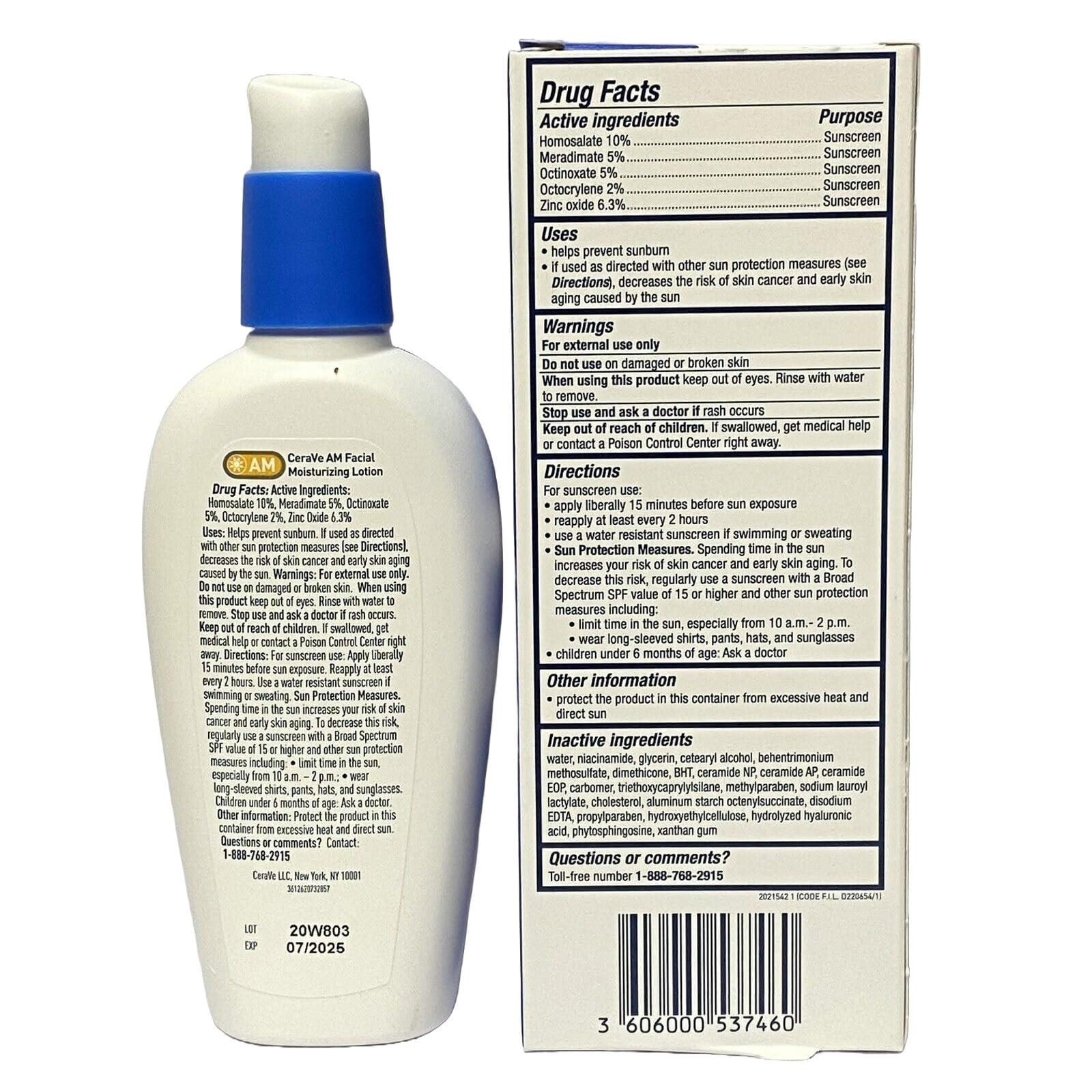 CeraVe Cerave Facial Moisturizing Lotion Am Spf#30 3 Ounce (89ml) (2 Pack)