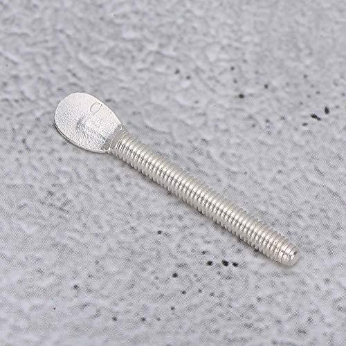 ZJchao Tattoo Contact Screw, 1.7in Pure Silver Contact Screw Binder Binding Post Tattoo Machine Accessory Parts for All Styles of Tattoo Coil Machines