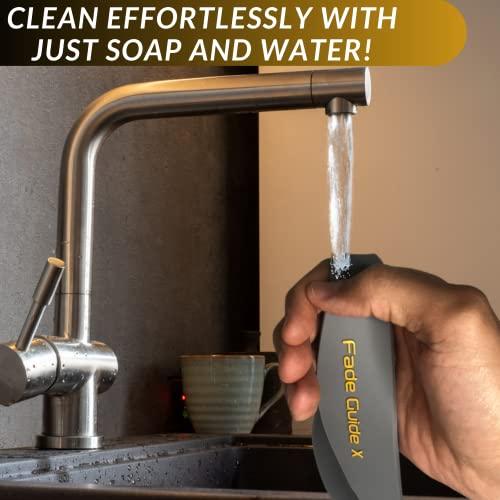 Fade Guide Fade Guide X and Neckline Shaving Template | Curved Silicone Band | Great for Creating Fade Guidelines and for DIY Haircuts | Fade Guide for Hair Clippers