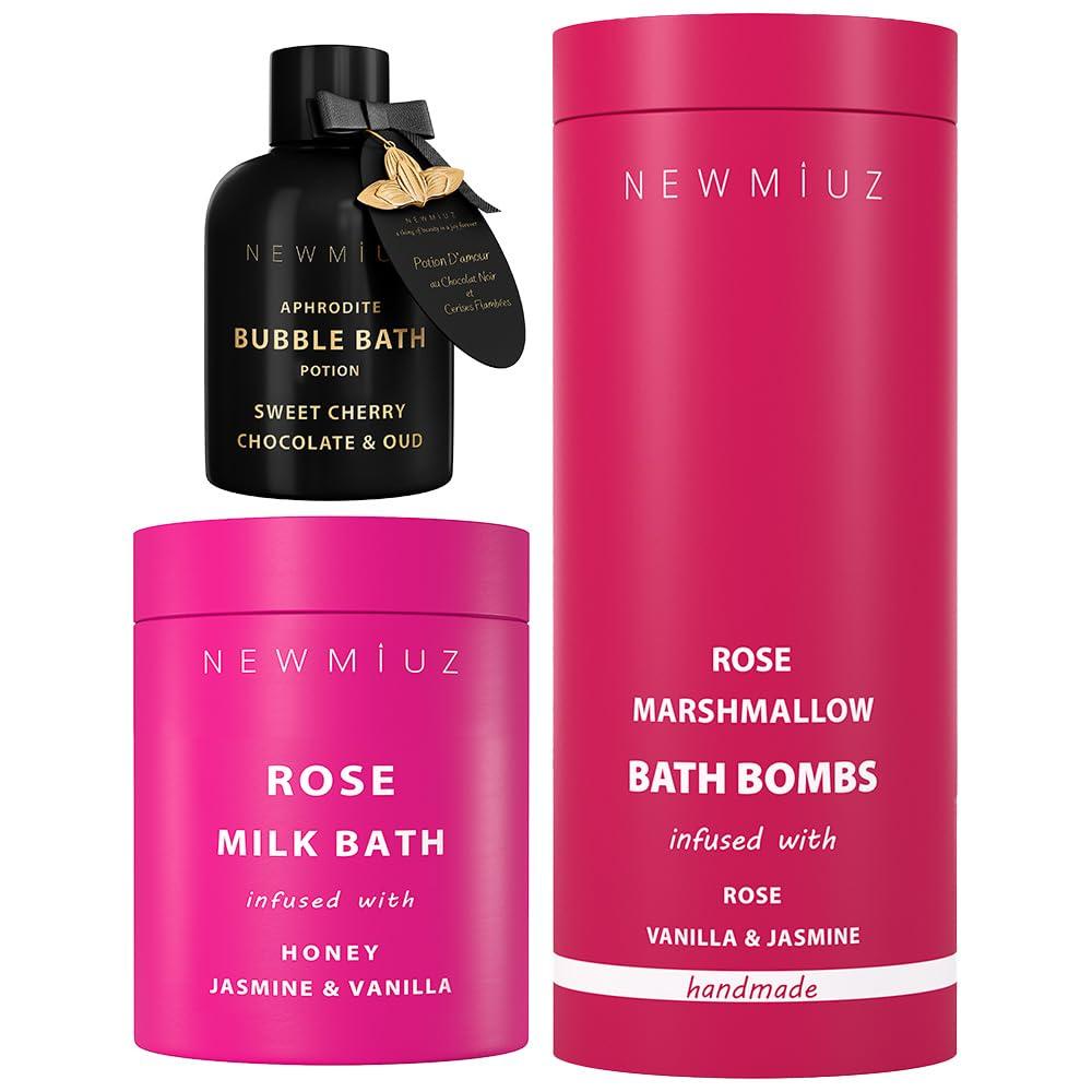 New Miuz Luxury Romantic Bath Set Gifts for Women and Men - Pack of 3