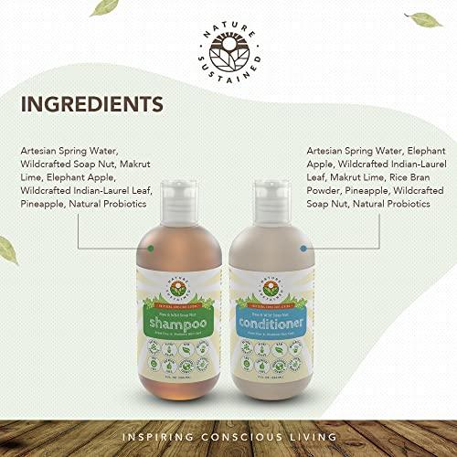 Nature Sustained Nature Sustained Pure, Sensitive Skin Shampoo & Conditioner Raw Probiotic Plant Formula (pH Balanced) for Sensitive Skin & Dry Hair - (9 Oz. Bottles) (Original, 2-Pack)